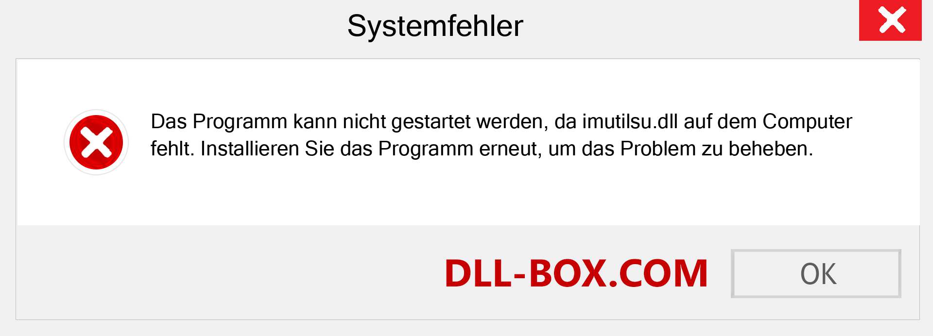 imutilsu.dll-Datei fehlt?. Download für Windows 7, 8, 10 - Fix imutilsu dll Missing Error unter Windows, Fotos, Bildern