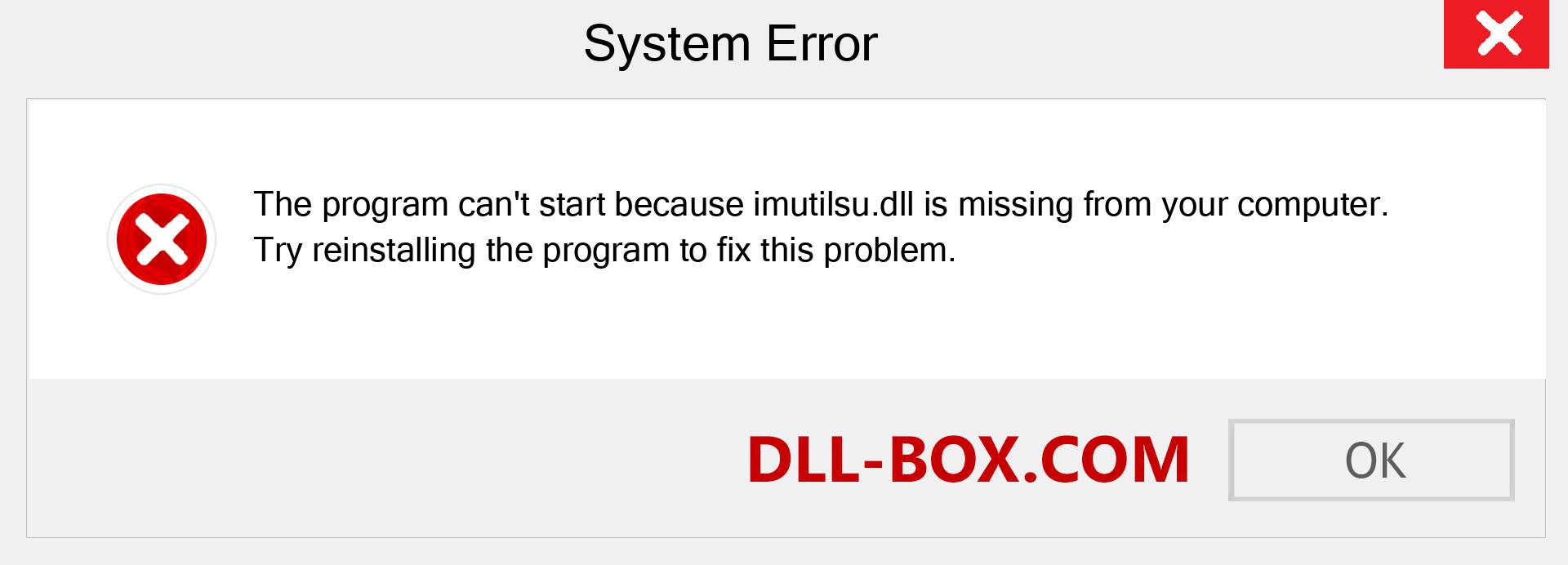  imutilsu.dll file is missing?. Download for Windows 7, 8, 10 - Fix  imutilsu dll Missing Error on Windows, photos, images