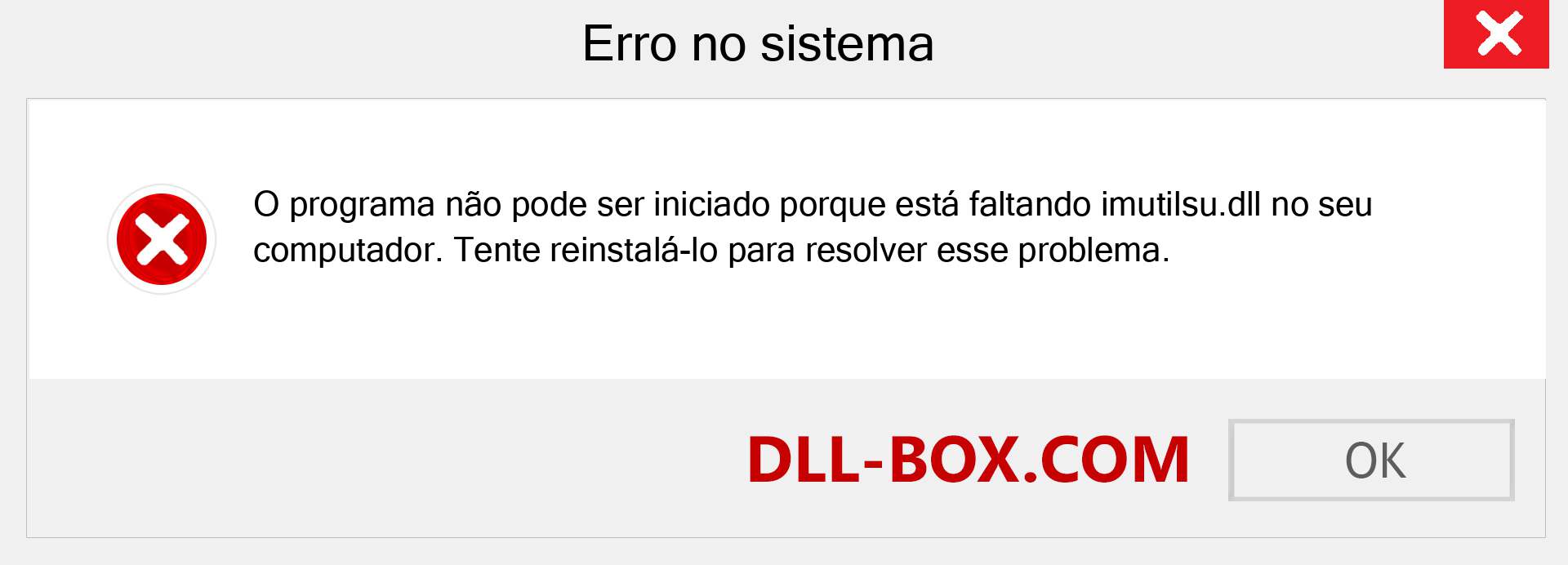 Arquivo imutilsu.dll ausente ?. Download para Windows 7, 8, 10 - Correção de erro ausente imutilsu dll no Windows, fotos, imagens